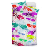 Colorful Dragonfly Pattern Bedding Set