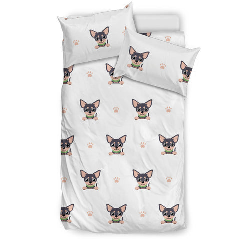 Cute Chihuahua Paw Pattern Bedding Set