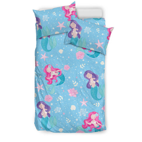 Cute Mermaid Pattern Bedding Set