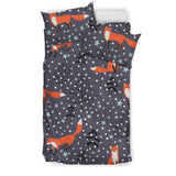 Fox Snow Winter Pattern Bedding Set