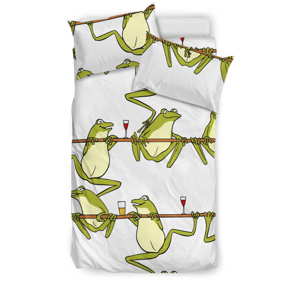 Frog drunk Pattern Bedding Set