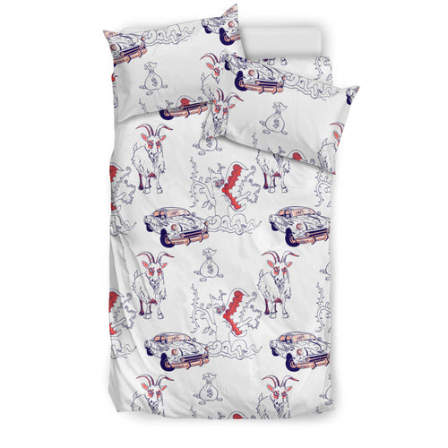 Goat Car Pattern Bedding Set