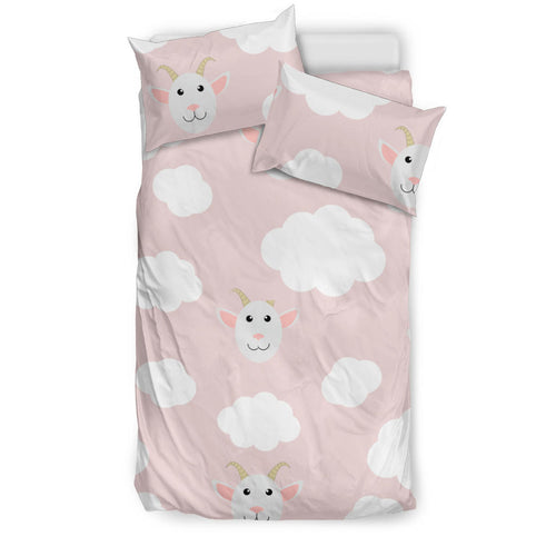 Goat Could Pink Pattern Bedding Set