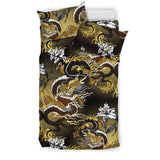 Gold Dragon Pattern Bedding Set