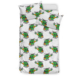 Green Amy Helicopter Pattern Bedding Set