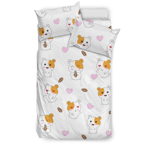 Hamster Seed Heart Pattern Bedding Set