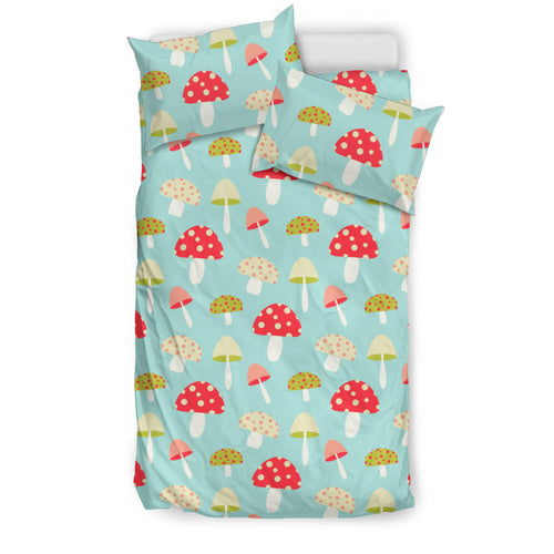 Mushroom Pattern Background Bedding Set