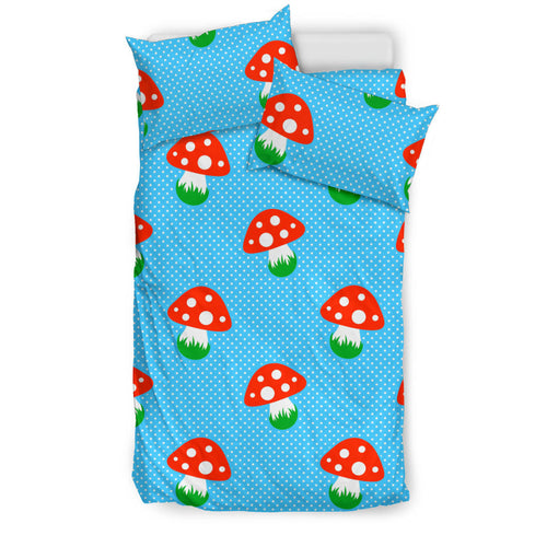 Mushroom Pokkadot Pattern Bedding Set