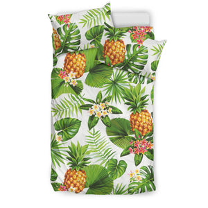 Pineapple Flower Leaves Pattern Bedding Set