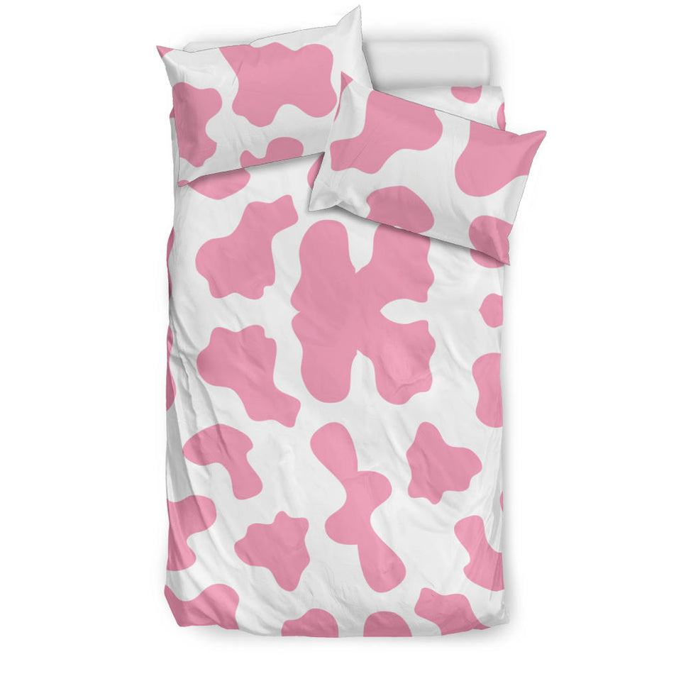 Pink Cow Skin Pattern Bedding Set