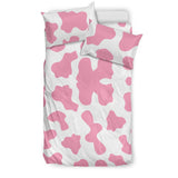 Pink Cow Skin Pattern Bedding Set