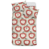 Red Apple Pattern Bedding Set