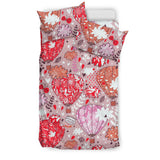 Red Pink Hot Air Balloon Pattern Bedding Set