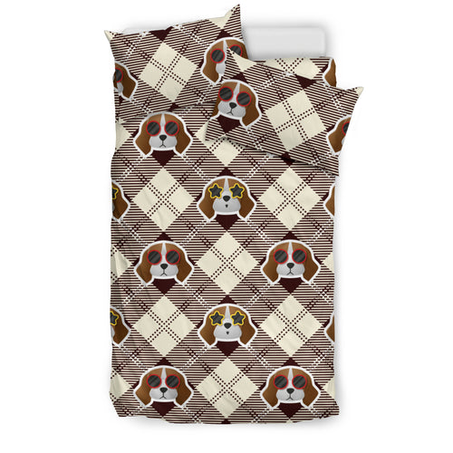 Beagle with Sunglass Pattern Bedding Set