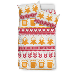 Beer Sweater Printed Pattern Bedding Set