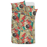 Bowling Pattern Background Bedding Set