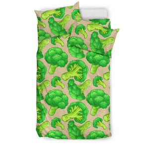 Broccoli Pattern Pink background Bedding Set