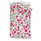 Cherry Heart Pattern Bedding Set