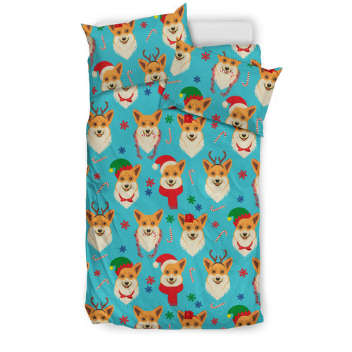 Christmas Corgi Pattern Bedding Set