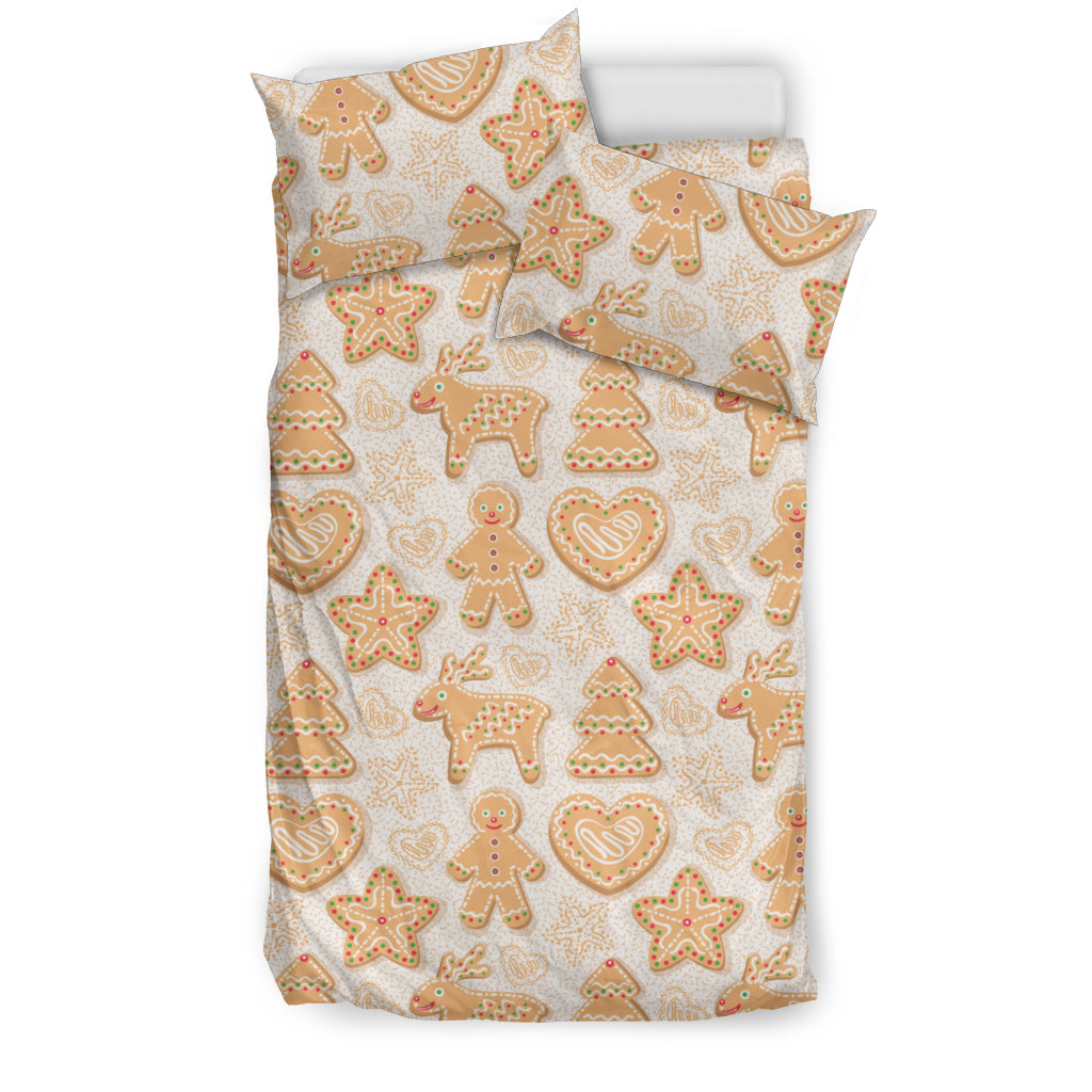 Christmas Ginger Cookie Pattern Bedding Set