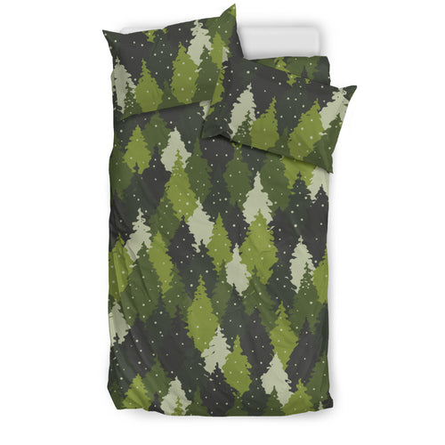 Christmas Tree Camo Pattern Bedding Set