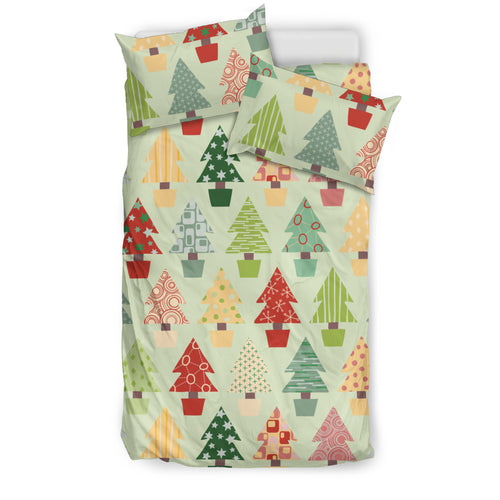 Christmas Tree Pattern Backgroind Bedding Set