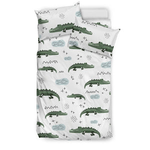 Crocodile Pattern Background Bedding Set