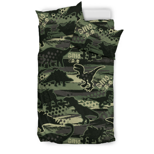 Dinosaur Camo Pattern Bedding Set