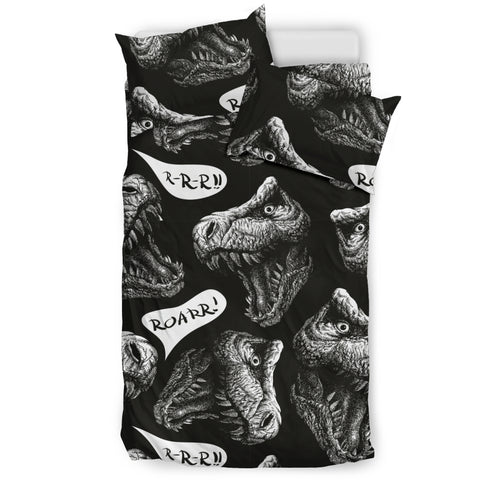 Dinosaur T-rex Head Pattern Bedding Set