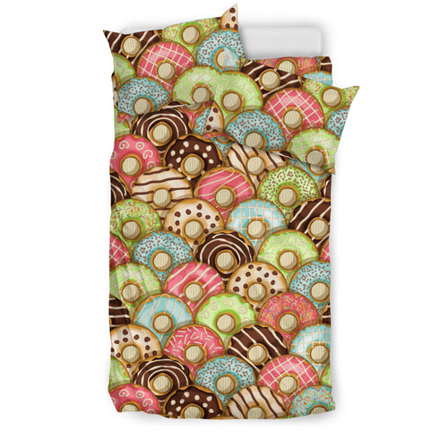 Donut Pattern Background Bedding Set