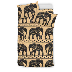 Elephant Pattern Ethnic Motifs Bedding Set
