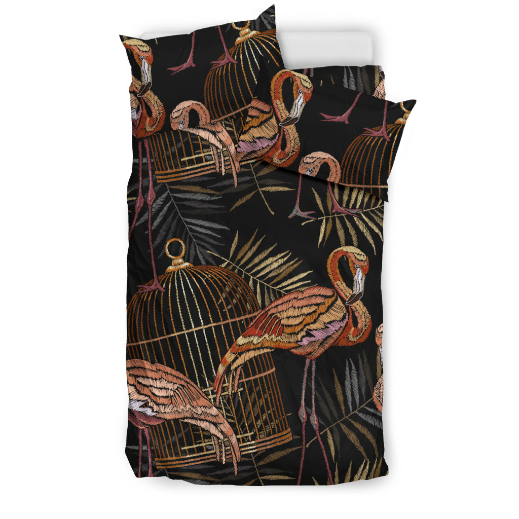 Flamingo Pattern Background Bedding Set