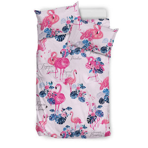 Flamingo Pink Pattern Bedding Set