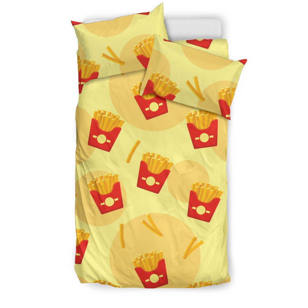 French Fries Pattern Background Bedding Set