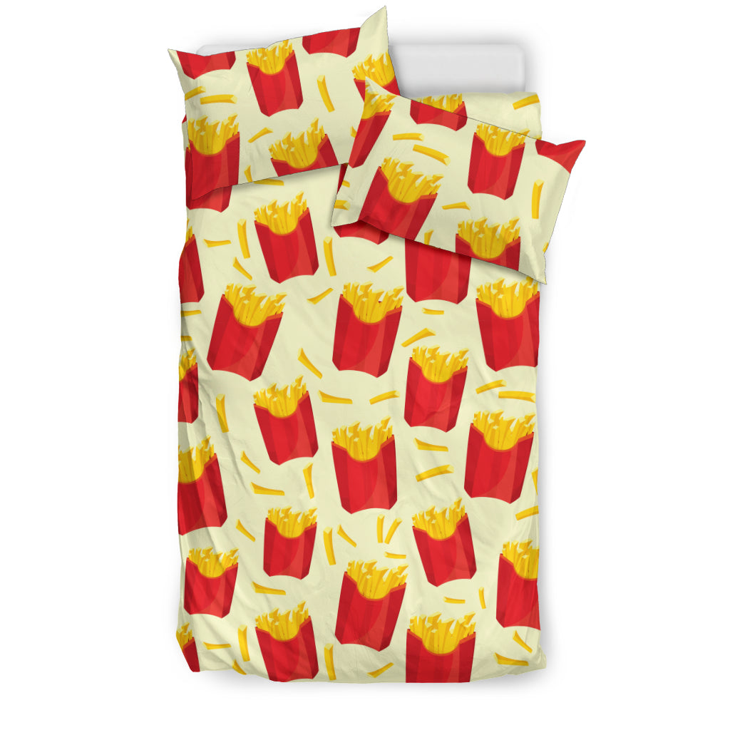 French Fries Pattern Theme Bedding Set