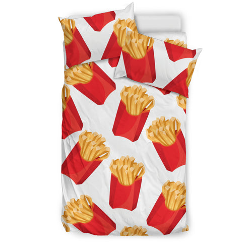 French Fries Theme Pattern Bedding Set