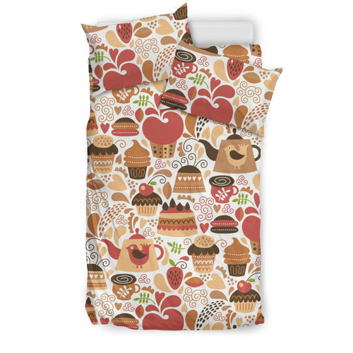 Hand Drawn Cake Pattern Bedding Set