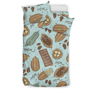 Hand Drawn Cocoa Pattern Bedding Set