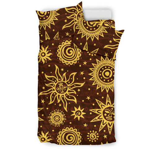 Hand Drawn Sun Pattern Bedding Set