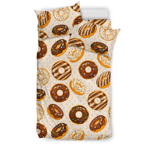 Chocolate Donut Pattern Bedding Set