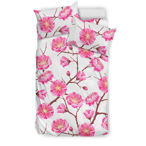 Pink Sakura Pattern Bedding Set