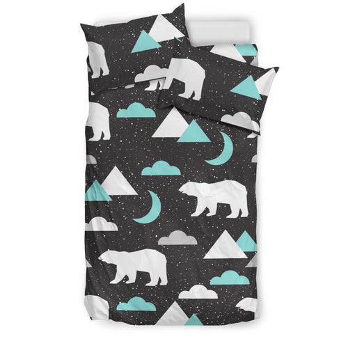 Polar Bear Moon Pattern Bedding Set