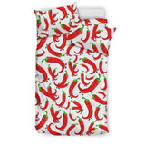 Red Chili Pattern Bedding Set