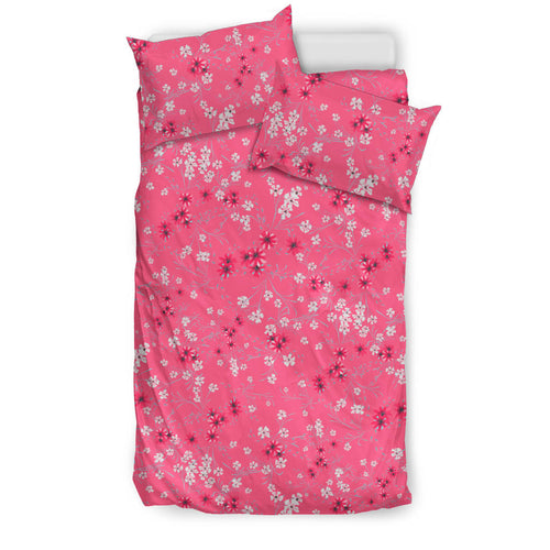 Sakura Pattern Background Bedding Set