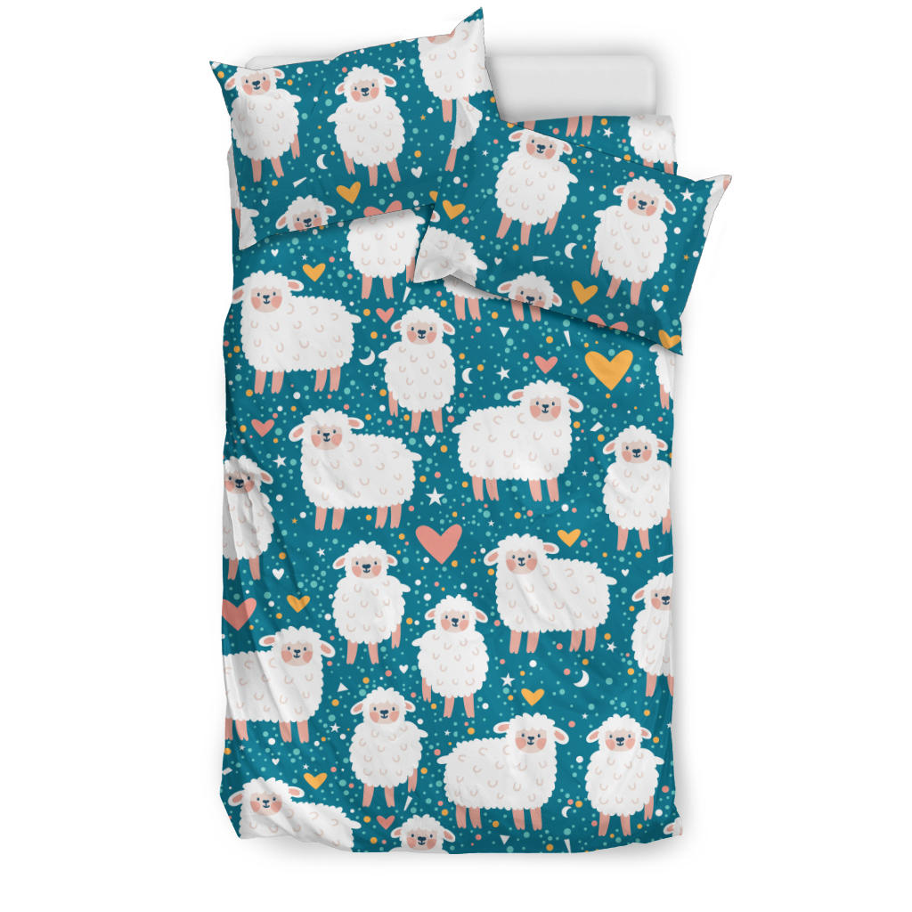 Sheep Heart Pattern Bedding Set