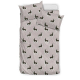 Siberian Husky Pattern Background Bedding Set