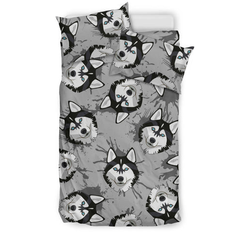 Siberian Husky Pattern Theme Bedding Set