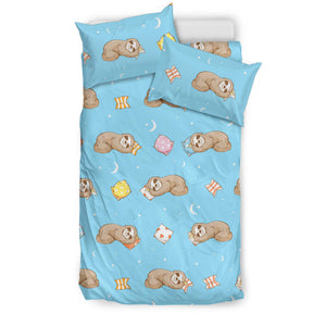 Sleep Sloth Pattern Bedding Set