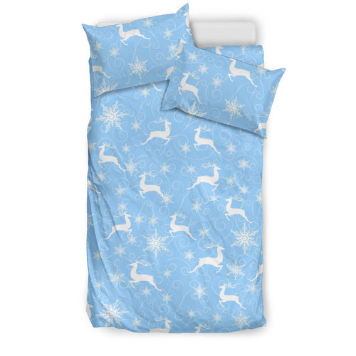 Snowflake Deer Pattern Bedding Set