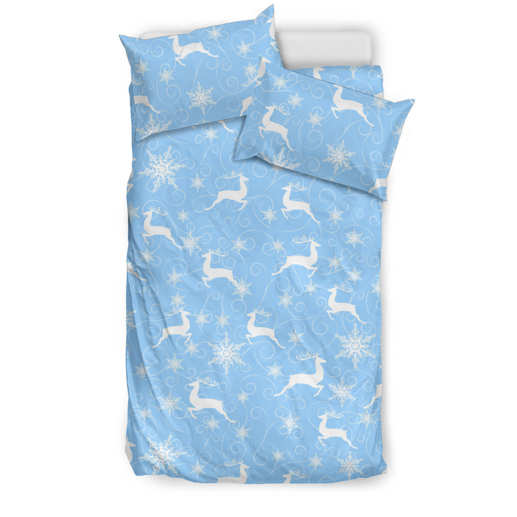 Snowflake Deer Pattern Bedding Set